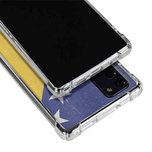 Bosnia and Herzegovina Flag Distressed Galaxy Note20 5G Clear Case